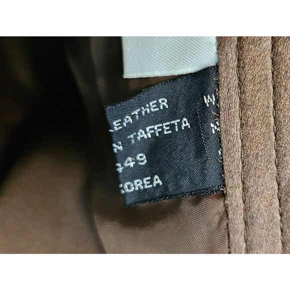 Vintage 90's Tarazzia International Leather Pencil Skirt Sz 14 - Picture 7 of 9